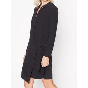 Equipment Winton Black Silk Asymmetrical Dress